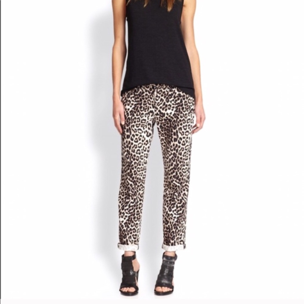 Rag & Bone leopard boyfriend jeans